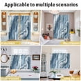 thumbnail image 6 of Blue Marble Kitchen Curtains Small Short 39 Inch Length, Abstract Ink Painting Art Modern Grommet Top Bedroom Living Room Curtains, Light Filtering Cafe Curtain Drapes 2 Panels Set 55''x39'', 6 of 9