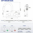 thumbnail image 2 of Bathroom Faucet with Pull Down Sprayer 3 Holes, Matte Black 4 inch 2 Handles Centerset Laundry Bar Basin Pull Out Bathroom Sink Faucet with Pop-Up Drain, 2 of 6