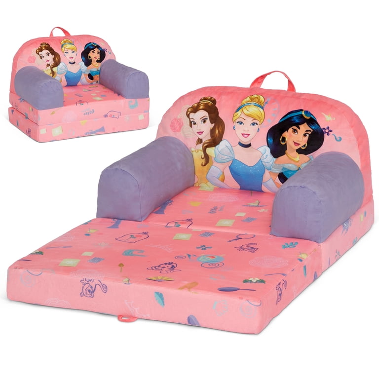 Delta Children Disney Princess Cozee Buddy Flip-Out Chair, Pink photo 1