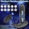 thumbnail image 4 of Vibrador anal de empuje, masajeador de próstata vibratorio con 10 empujes y vibraciones, juguetes anales masculinos con control remoto, estimulación dual, juguetes sexuales anales impermeables para ho, 4 of 9