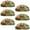 Multicolored 2, variant on PhooArto 6 Pcs Cup Drawer Pulls, Pink Donuts Black Pug Dog Shell Shape Handles Cabinet Knobs for Dresser Cupboard Closet Wardrobe with Screws