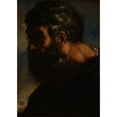 thumbnail image 3 of Pier Francesco Mola 18x24 Black Modern Framed Museum Art Print Titled - Man's Head, 3 of 5