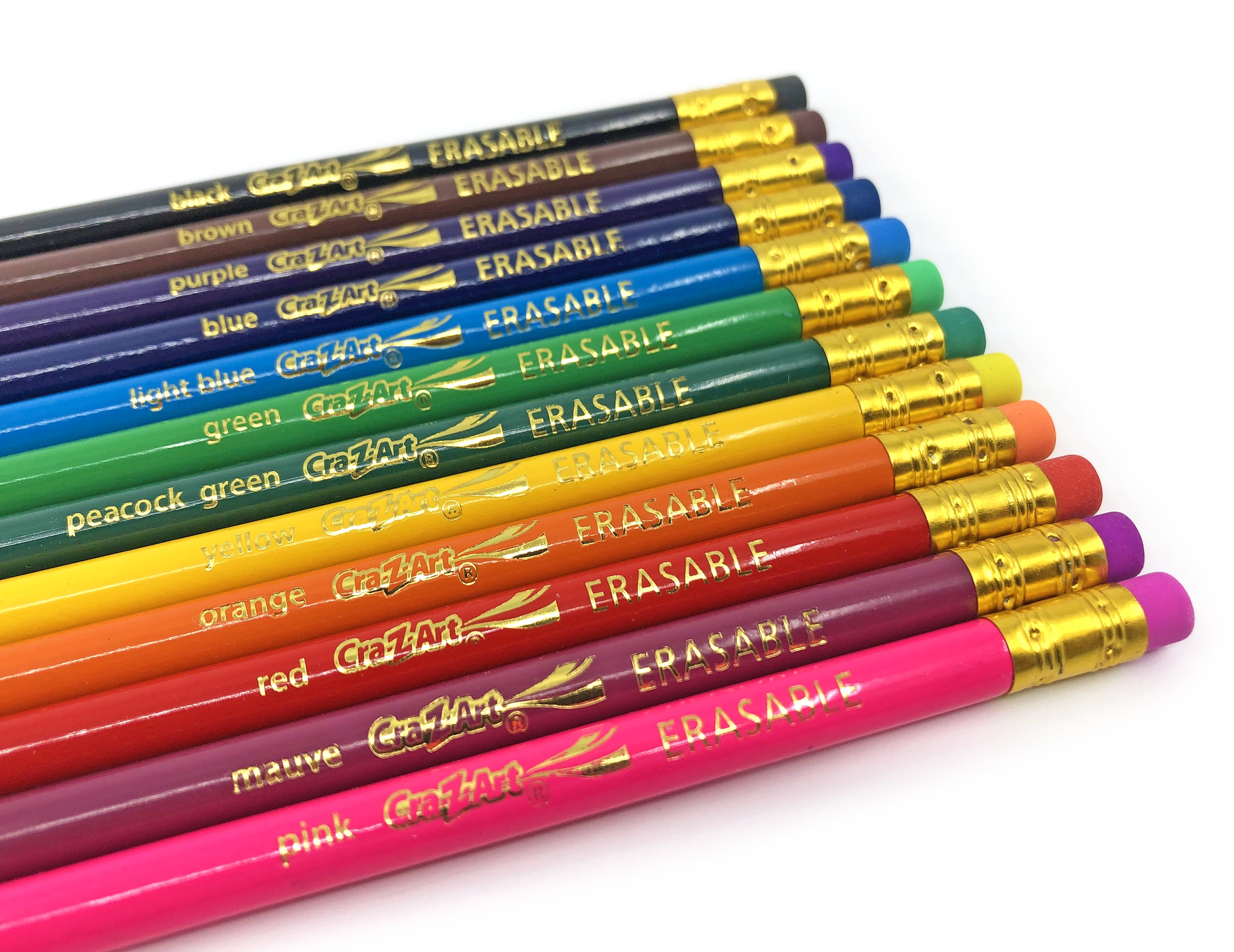 5 Packs Cra-Z-Art 15 Colored Pencils, Erasable, Real Wood