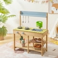 thumbnail image 2 of Costway Outdoor Mud Kitchen Set, Outdoor Play Kitchen Set with Removable Water Box, 2 of 10