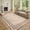 Beige‑Brown, variant on ZACOO Modern Border Runner Rug for Hallway Entryway Kitchen, 2'x6', Beige‑Brown
