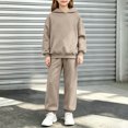 thumbnail image 2 of BXJX Girls Outfit Sets, School Outdoor Long Sleeve 2 Piece Hoodies and Joggers Sets Khaki Size 14-15 T, 2 of 7