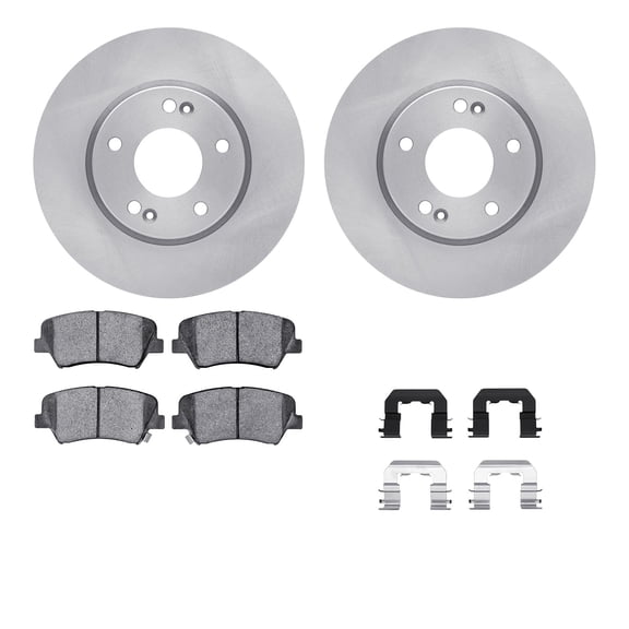 Dynamic Friction Company Front Brake Rotors with 5000 Advanced Brake Pads includes Hardware 6512-03338