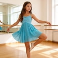 thumbnail image 7 of ITSAME Girls Casual Dress, Sleeveless Spaghetti Strap Mesh Ruffle Summer Fashion A-Line Slip Dress Sky Blue 11-12T, 7 of 7