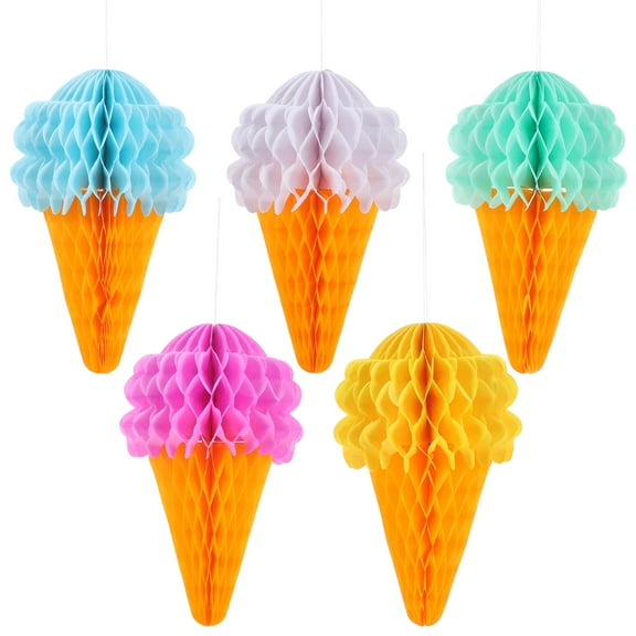 15 Pcs Party Pendant Wedding Decor Flower Garlands Wreath Ice Cream Decorations Pineapple Favors