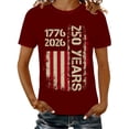 thumbnail image 4 of MEICHEN 250th Anniversary American Round Neck Pullover Women's T Shirt Shirt Short Sleeved T Shirt American Round Neck T Shirt, 4 of 6