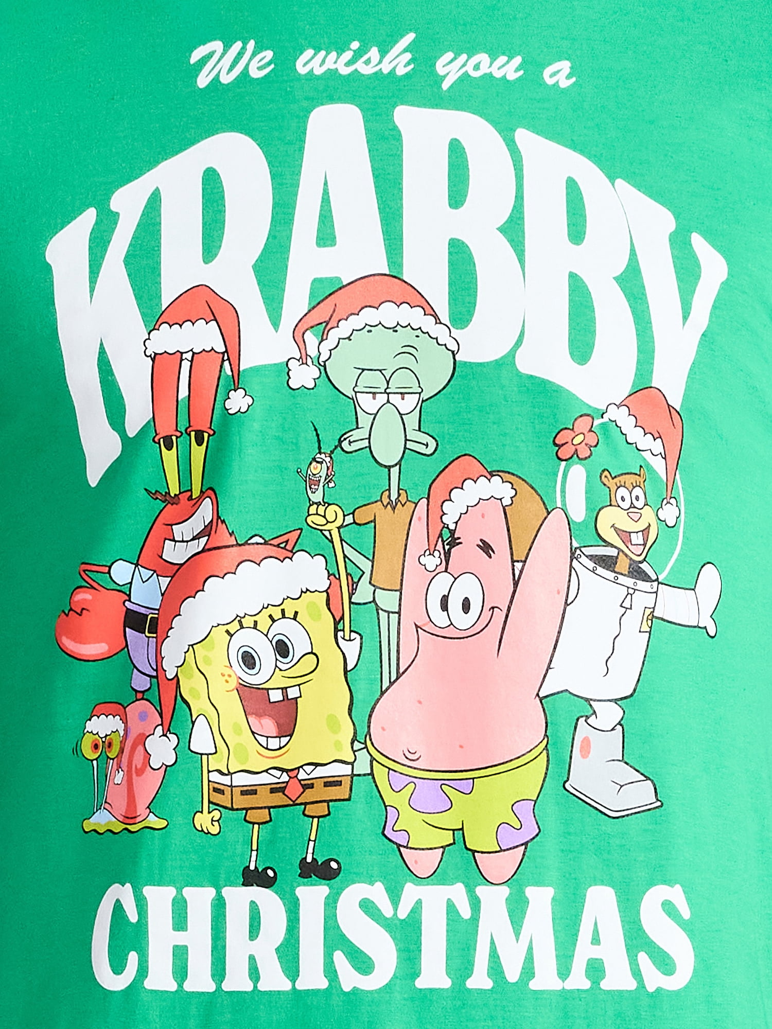 Nickelodeon Spongebob Squarepants 'I'm Ready For Christmas' Men's T-Shirt | Big & Tall Sizes | Charcoal Heather - View #6