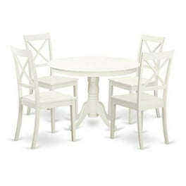 Angel Line Lindsey 5 Piece Dining Set Black Round Table Kitchen Chairs Dinette Furniture Walmart