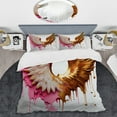 thumbnail image 2 of Designart "Angelic Dusty Pink Wings" Abstract Bedding Covert Set - Glam Pink Fantasy Bed Set With 2 Shams, 2 of 6