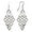 Silver Chandelier-62mm, variant on LeCalla 925 Sterling Silver Light-Weight Jewelry Diamond Shape Drop Dangle Earrings for Women and Teen 62MM