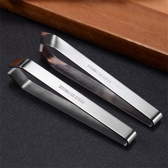 Fish Tweezers Stainless Steel Set, 1 Flat Head Tweezer & 1 Precision Head Tweezer, Multi-Function Pliers Removal Tool For Removing Fish Bones Needles Fish Scales Poultry Hair,