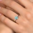 thumbnail image 4 of Gem Stone King 10K Two Tone Gold Blue Apatite and Lab Grown Diamond Engagement Ring for Women | 1.50 Cttw | Oval 8X6MM | Gemstone Birthstone | Size 9, 4 of 6