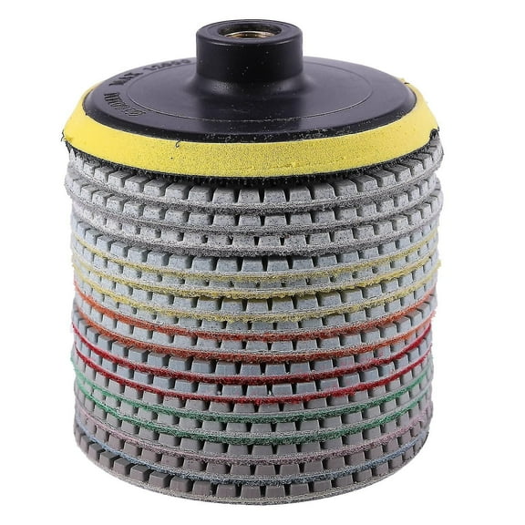 16pcs Diamond Polishing Pads Kit 4 Inch 100mm Wet/dry For Granite Stone Concrete Marble Polishing U
