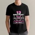 thumbnail image 3 of 13th Birthday 13 Years Girls Funny Teenager Birthday T-Shirt, OdeJous Funny T-Shirt Black, L, 3 of 5