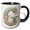 Black/White, variant on 3drose, Fancy Floral Flourish Monogram Initial G, 11oz Mug