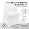 thumbnail image 4 of 100PCS Universal Stretch Spandex Chair Covers Folding Chair Protective Slipcovers for Wedding Holiday Banquet Party Celebration Dining(White), 4 of 11