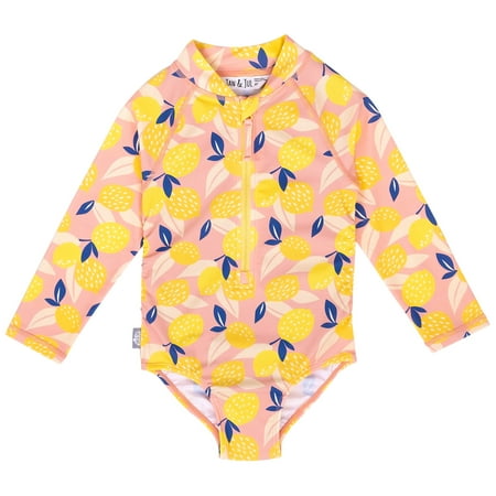 

JAN & JUL Toddler Girl Swim-suit with UPF 50+ UV Protection (3T Summer Citrus)