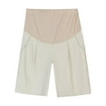 thumbnail image 6 of ZACPNCV Maternity Active Shorts with Pockets Drawstring Pregnancy Women's Casual Short Beige XL, 6 of 7
