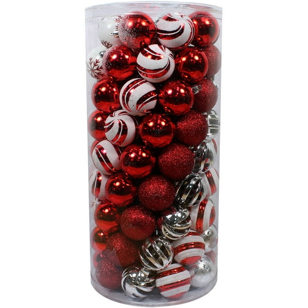 Holiday Time Christmas Ornaments Shatterproof, Set of 101  Walmart.com
