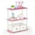 thumbnail image 4 of Estantería Furinno Turn-N-Tube de 3 niveles, rosa/blanco, 4 of 7
