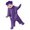Purple, variant on Silly Onesie Pajamas, Big Monster Onesie, Funny Plush Hooded Sleepwear, Purple L