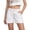 White, variant on Maqroz Womens Summer Denim Shorts Lightweight Utility Style Solid Color Casual Outfits with Drawstring Waist and Multiple Pockets