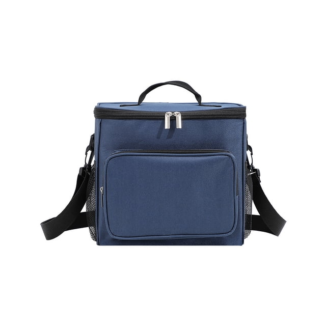 Scienceny Fiambrera portátil, bolsa de tela Oxford, papel de aluminio, enfriador de alimentos, impermeable, aislado, para viajes, Picnic, almacenamiento, Artesanía Azul marino Scienceny TO010314-02B