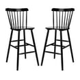 thumbnail image 3 of SAFAVIEH Galena Solid Spindle Back Bar Stool with Footrest, Black, 3 of 13