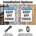 thumbnail image 3 of (2 Pack) Keep Off Fence OSHA Notice Sign 12 Inch X 18 Inch Indoor / Outdoor Rust-Free Aluminum Metal Signs for Workplace, Workshop, and Construction Site, Made in the USA, 3 of 8