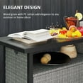 thumbnail image 6 of Outsunny Outdoor Pool Towel Storage Cabinet Organizer, PE Rattan Pool Valet, Gray, 6 of 9