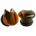 thumbnail image 4 of RSAMD MEOW Natural Stone Tiger Eye Cat Ear Plug Flesh Tunnels Natural Stretcher Gauge-Opalite-5/8" (16 mm), 4 of 8