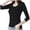 j137-Black, variant on LIIPEE Womens Casual T Shirts Crew Neck Three Quarter Sleeve Solid Color Basic T Shirt Ladies Fashion Comfortable Versatile Everyday Tees,M