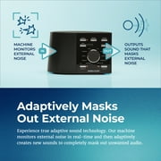 Adaptive Sound Technologies Sound + Sleep, White Noise Machine, Black