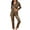 Brown, variant on Viikei Halloween Pajamas for Women Set Christmas Pajamas Womens Fashion Print Home Wear Two-Piece Suit Long Sleeve Pants Pajama Set