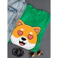 thumbnail image 3 of Cute Shiba Inu Love Eyes T-Shirt Women -Image by Shutterstock, Female Medium, 3 of 4