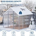 thumbnail image 4 of DSstyles Greenhouse Kit for Outdoors 67.32 in x 56.1 in x 76.8 in Shade House Greenhouses, Aluminum Frame, Sliding Door, Roof Vent, Gutter System, 4 of 8