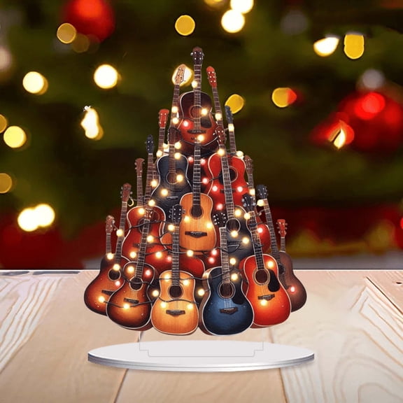 Hometravel Acrylic Guitar Shape Wall Decoration, 2D Flat Music Themed Home Decor, Modern Art Piece for Living Room, Office, Gift for Musician, Enthusiast