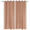 thumbnail image 4 of Outdoor Curtains for Patio Waterproof Burnt Orange Stripes Indoor/Outdoor Curtain Tiebacks Vertical Striped Privacy Curtain Sun Block Grommet Drapes for Pergolas Gazebo Porch 2 Panel 54x84 Inch, 4 of 9