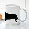 thumbnail image 5 of CafePress - Dachshund Silhouette - 11 oz Ceramic Mug - Novelty Coffee Tea Cup, 5 of 6