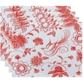 thumbnail image 1 of Simply Daisy 18" x 14" Traditional Bird Floral Floral Print Placemats, Set of 4, 1 of 1