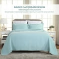 thumbnail image 3 of Superior Solitaire Cotton Decorative Bedspread and Sham Set, Full, Aqua, 3 of 10