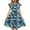 Blue B, variant on Kids Dress,Delightful Summer Dress with Double Ruffle Sleeves for Girls Casual Wear Outdoor Activity and Special Day,Dresses for Girls Camouflage