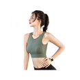 thumbnail image 2 of Womens Workout Sports Support Full Cup Top High Impact Wirefree Sports Bra Racerback Crop Top Yoga Running Vest Fitness Bra, 2 of 4
