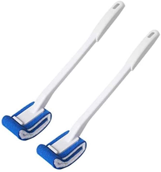 Toilet Brush Bowl Brush Bathroom Brush Under Rim Toilet Brush Scratch-Free Curved Good Grip Easy to use deep Cleaning No Scratching Anti-Splashing Easy to Store Blue
