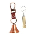 thumbnail image 2 of Silbato para perros de gran potencia con orejeras y gancho para colgar, silbato de emergencia, enganche para mochila, ideal para pesca y escalada. bronce rojo brillante, 2 of 9