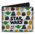 thumbnail image 1 of Star Wars Classic Six Character Face Collage AOP Bi-Fold Wallet, 1 of 3